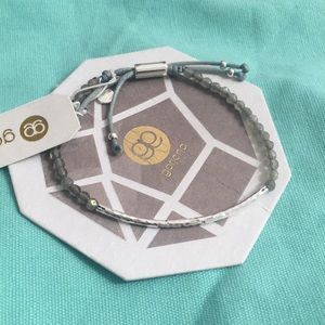 Gorjana beaded detail bracelet- gray blue